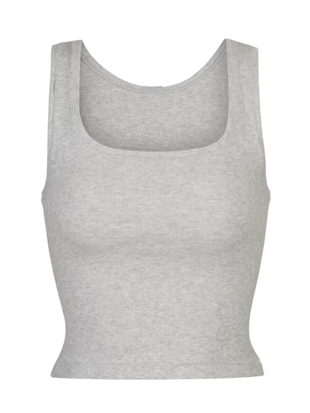 NWOT SKIMS Cotton Rib Tank in Light Heather Grey